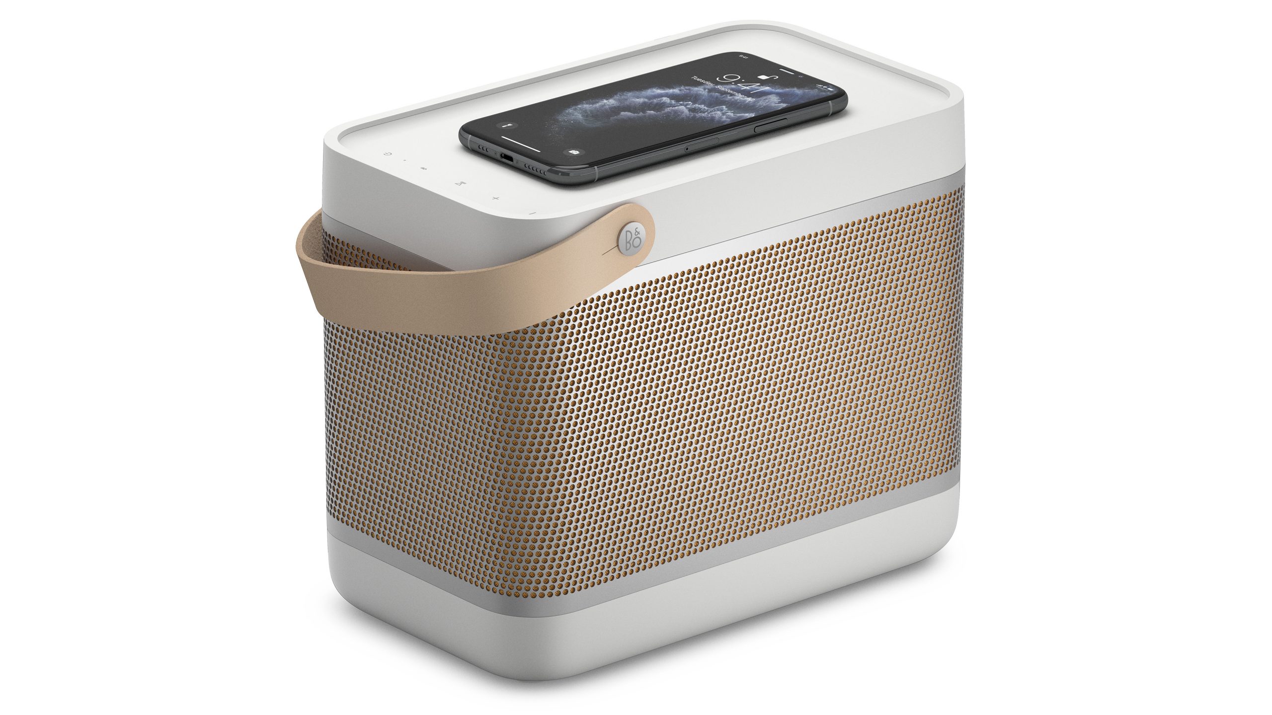 Beolit 20 grey mist iPhone charging