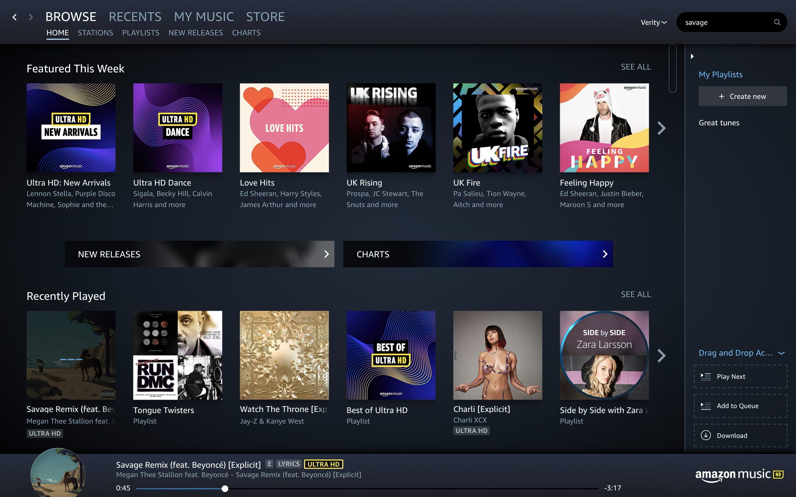 Amazon Music HD hires hi-res strømming streaming høyoppløst