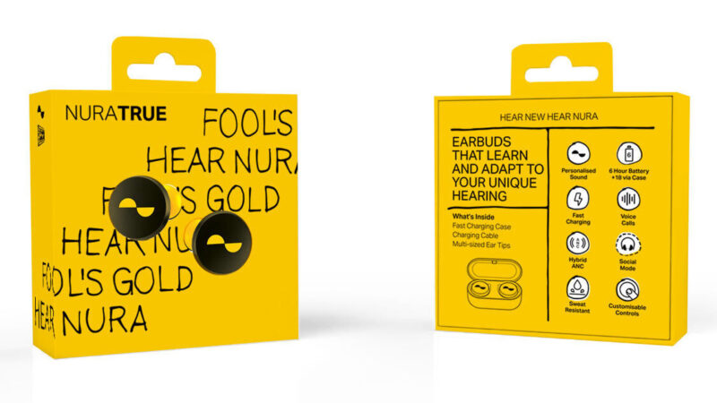 Nura NuraTrue Fools Gold box