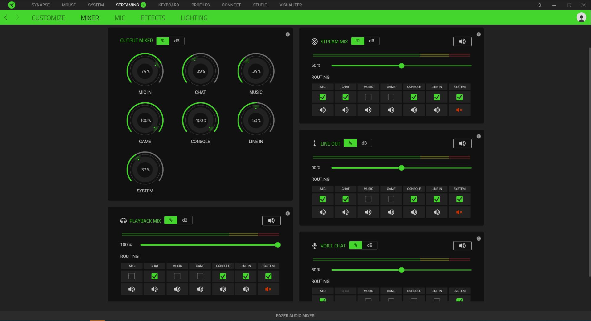 2. mixer screen 2. mixer screen