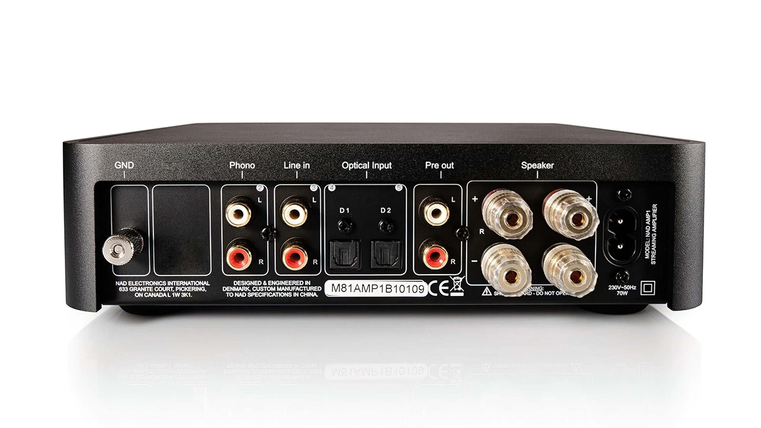 NAD Amp1 rear NAD Amp1 rear