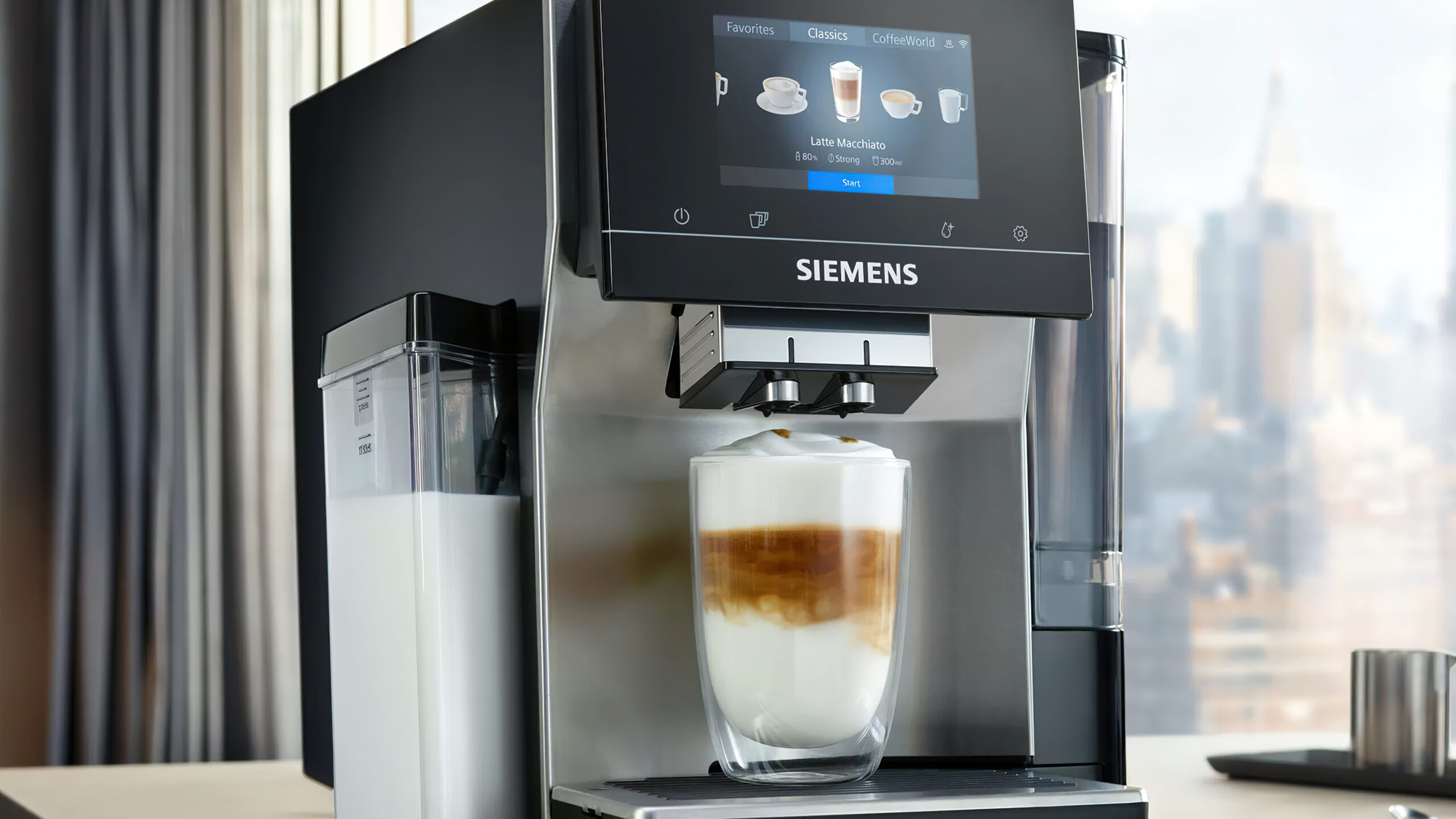 Siemens EQ.700 TQ703GB7 Machine à café avec connexion Wi-Fi Noir/argenté :  : Cuisine et Maison