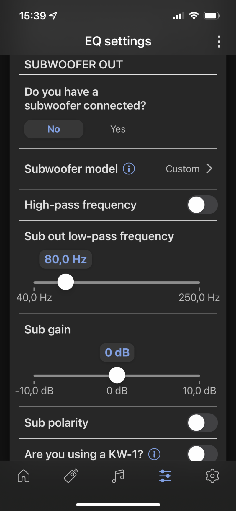 KEF Connect SUB EQ