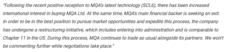 MQA statement