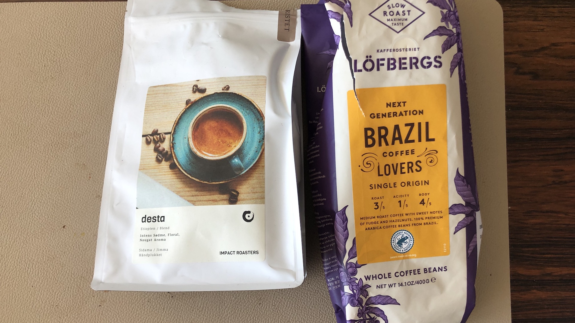 Kaffebønner Impact Roaster og lofberg